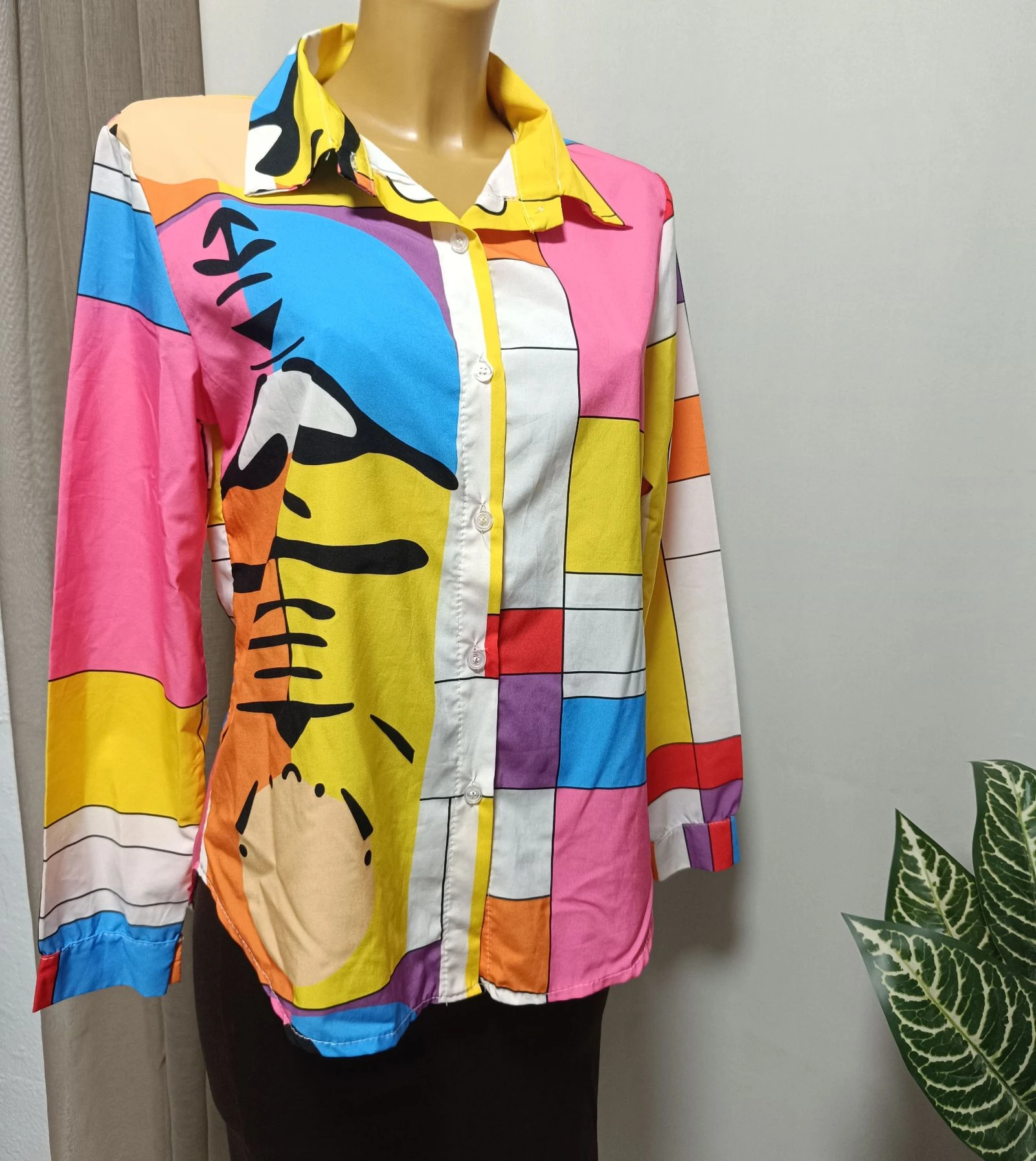 Camisa multicolor feminina estampada – photo 2